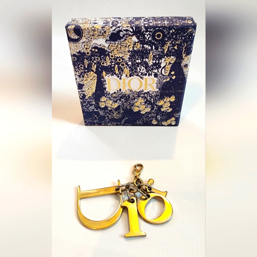 Dior Gold Plated Key Chain Accessory